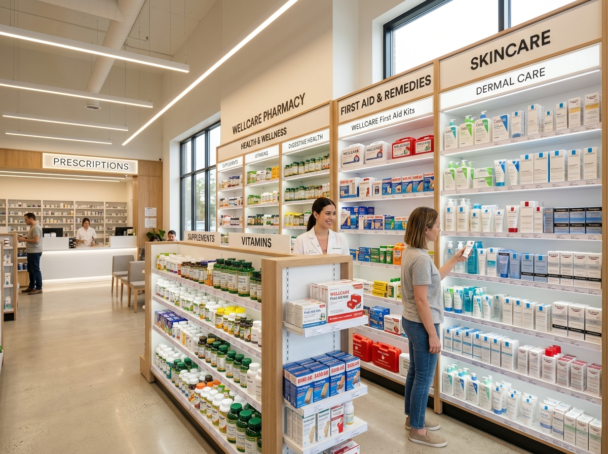 Pharmacy display shelf